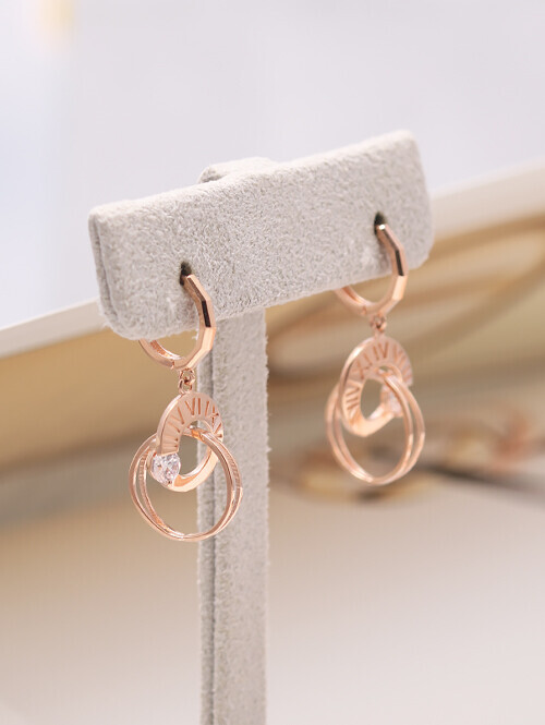 14K 18K 로마숫자 써클 투링 귀걸이