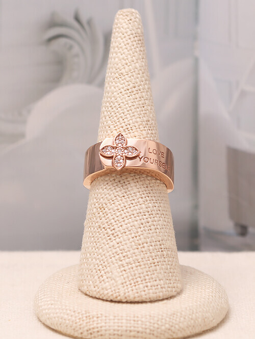 14K 18K 러브유얼셀프 레터링 태그반지