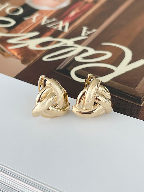 14K 18K 브링 매듭 귀걸이