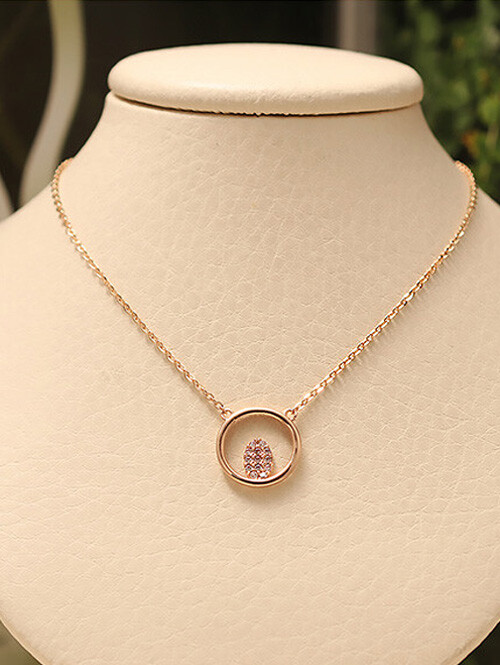 14K 18K 캐비오 써클 목걸이