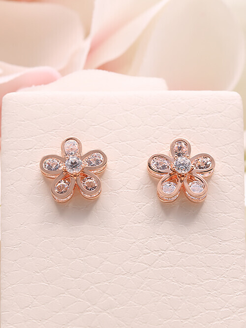 14K 데이지 큐빅 귀걸이