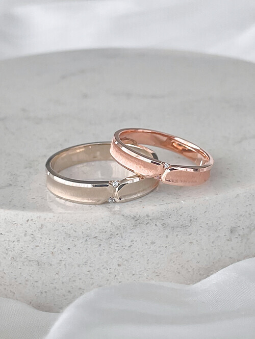 14K 18K 프로미시오 데일리 무광 큐빅 커플링