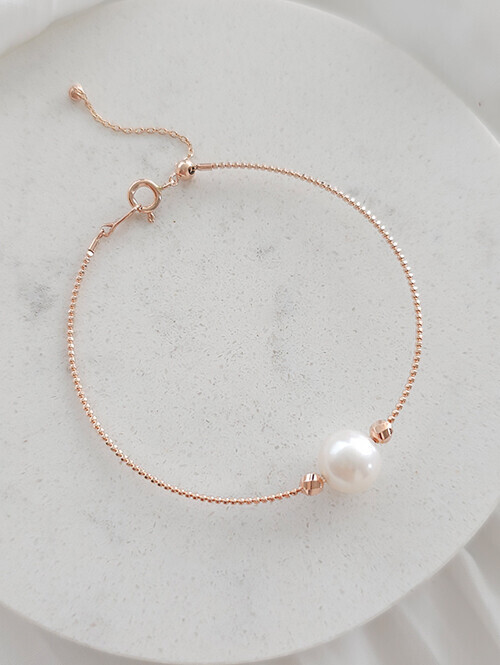 14K 담수진주 형상기억 와이어 텐션 팔찌