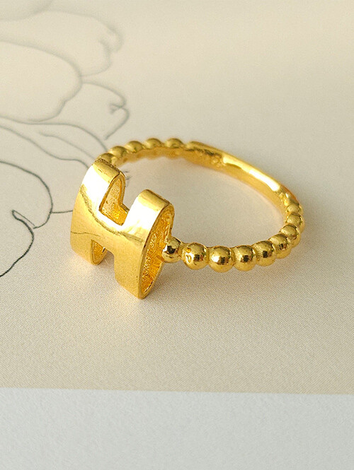 24K 순금 3.75g 볼륨 H 버블 볼반지