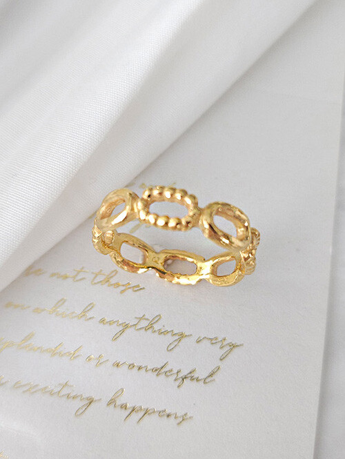 24K 순금 3.75g 먼데이 믹스클립 체인 반지