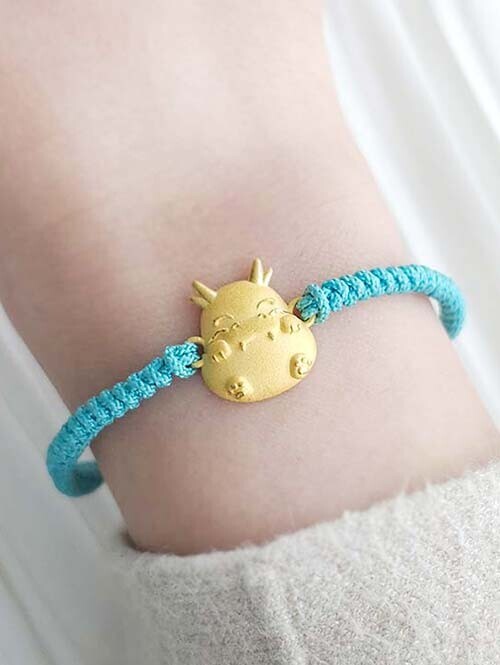 24K 순금 3.75g 통통이용 아기 용띠 매듭 돌팔찌