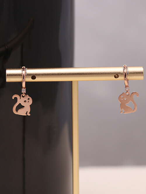 14K 18K 미야옹 고양이 원터치귀걸이