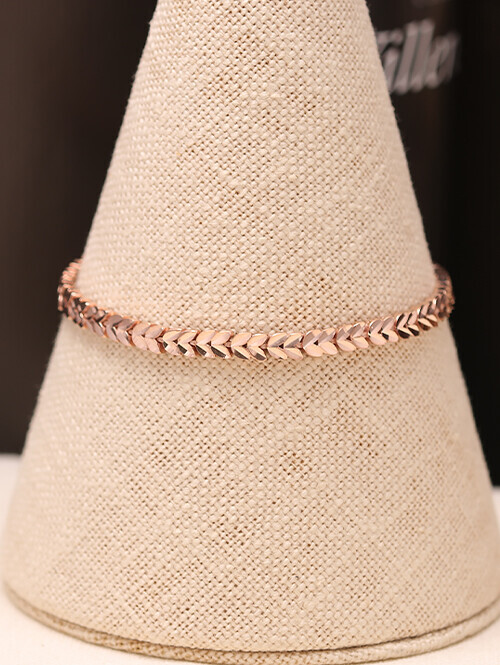 14K 18K 리프리 나뭇잎 컷팅팔찌