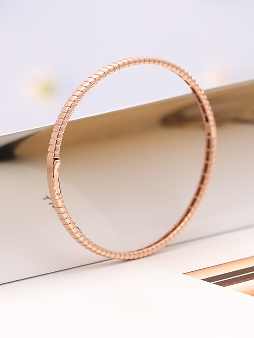 14K 18K 세로줄 사각컷팅 레이어드 뱅글팔찌