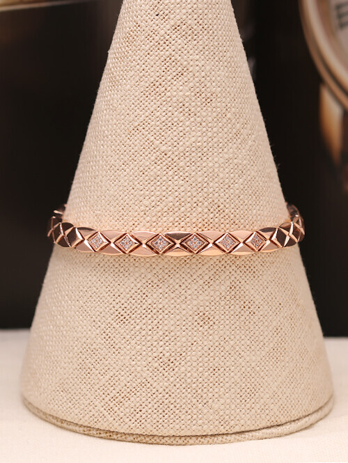 14K 18K 베를디 마름모 퀄팅엠보 팔찌