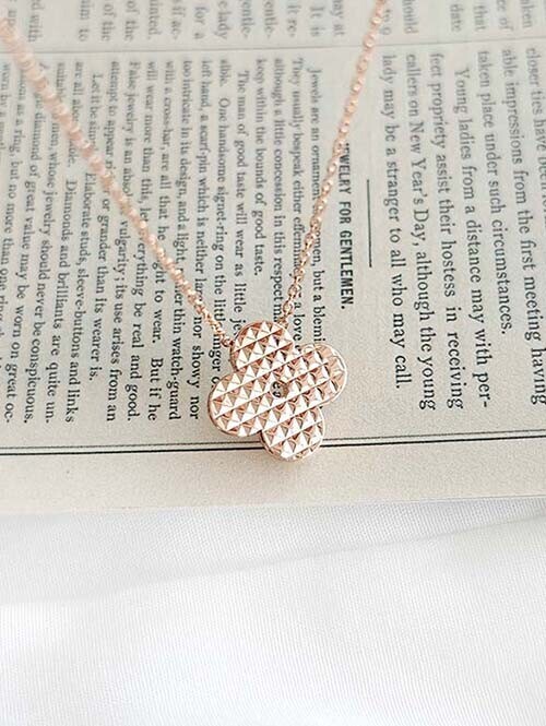 14K 18K 세르제 더블컷팅 양면 클로버 목걸이