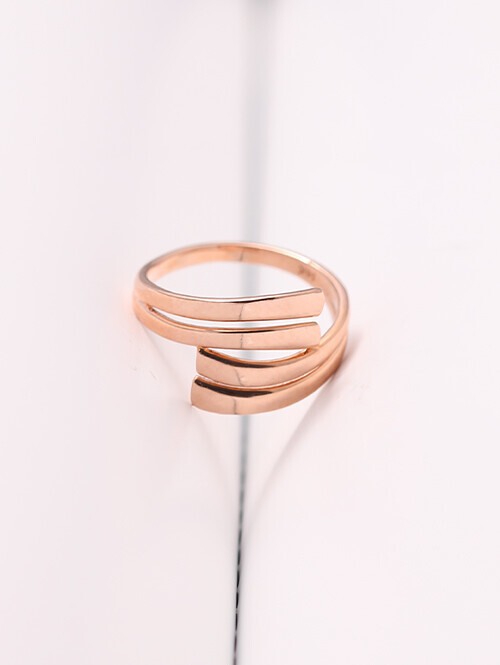 14K 18K 허그라인 포웨이브 반지