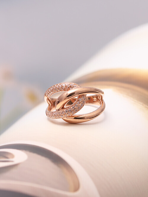 14K 18K 첼로스 볼드꼬임 체인반지