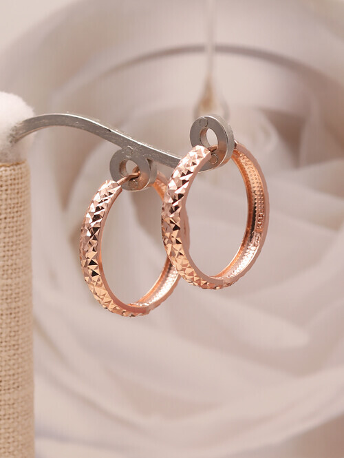 14K 18K 발룽 입체컷팅 빅사이즈 링귀걸이 (중)