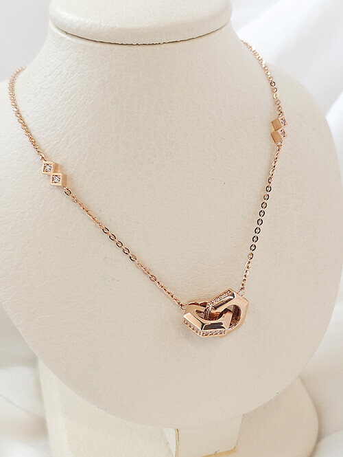 14K 18K 제렐트 G 육각 더블링 목걸이