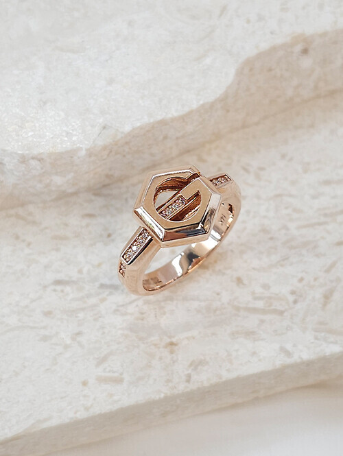 14K 18K 제렐트 G 육각 반지