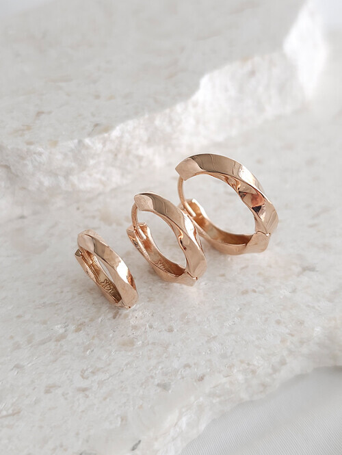 14K 18K 불렛 꼬임링 볼드 귀걸이 (대)