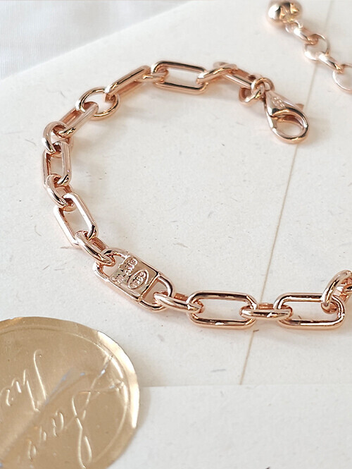 14K,18K 미니밀라노 캐주얼 클립 체인 팔찌