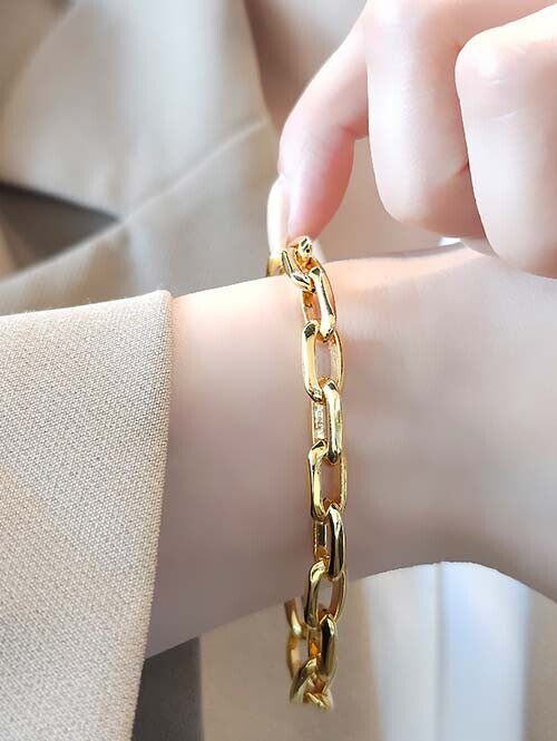 24K 순금 7.5g 클래식 할로우 클립 팔찌