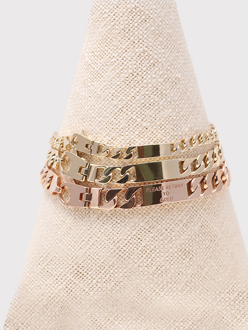 14K 18K 해비 할로우 스틱 팔찌[중사이즈]