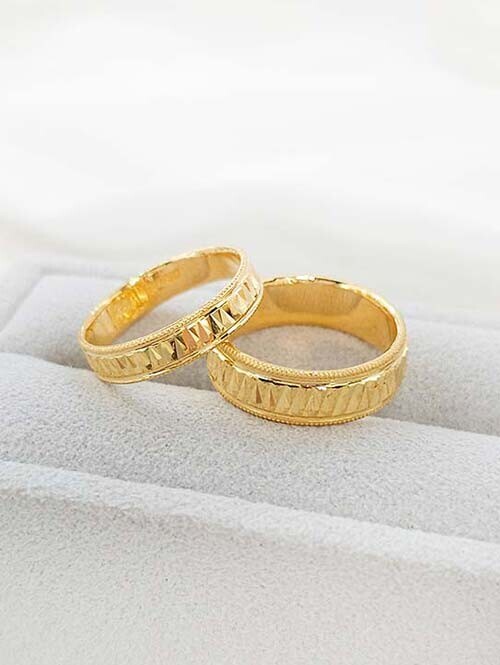 24K 순금 7.5g 듀얼컷팅 엠보라인 반지(대사이즈)