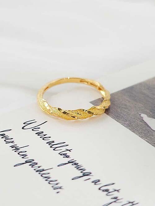 24K 순금 1.875g 샌드 꽈배기 컷팅 꼬임반지