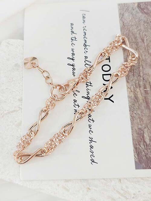 (신상 런칭 챌린지) 14K,18K 뫼비우스 믹스체인 팔찌(대사이즈)